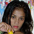 Khate makes her tight pussy swallow a ripe banana