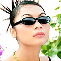 Glamour Thai model Tailynn shows off her spikey hair