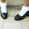 Schoolgirl Tussinee in an after school photo shoot
