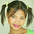 Asian Amateur Tussinee in pigtails gets naked